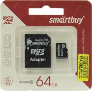 Карта памяти MicroSD 64 Gb 10 кл. PNY c ад. Ultra Android 80Mb/s