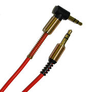 Audio cable (AUX) Г-образный штекер (белый) 3, 5F-3, 5F А  1.0 м