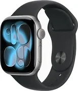 Умные часы Apple Watch Series 11 42 мм (алюминиевый корпус, черный/черный, спортивный силиконовый ремешок S/M)